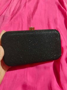 Sparkly Black Clutch Bag
