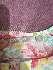 Floral Print loose fit Cotton Kurta