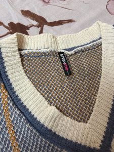 Plaid Knit Sweater Vest