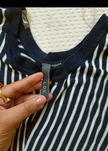 Striped Knotted Top
