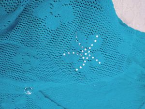 Turquoise V-Neck Knit Vest