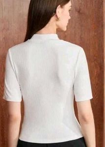 White High Neck Top 🤍💗🤩