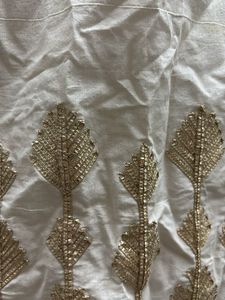 Elegant Cream Gotapatti Kurta with Gold Embroidery