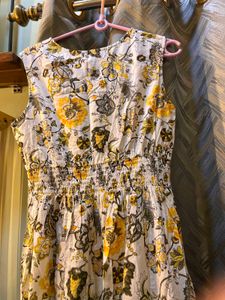 Yellow Floral Midi Dress