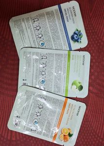 Sheet Face Masks - 3 Variety Pack