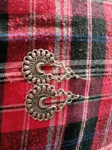 Bohemian Oxidized Jhumka Earrings