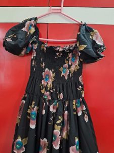 Floral Off-Shoulder Ruffle Maxi Dress