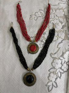 Elegant Beaded Black Necklace