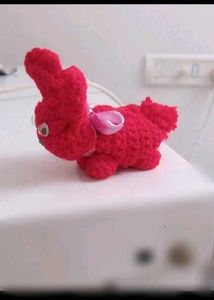 Red Crochet Bunny Plush Toy