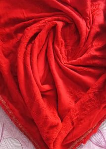 Vibrant Red &amp; Black Paisley Dupatta Set