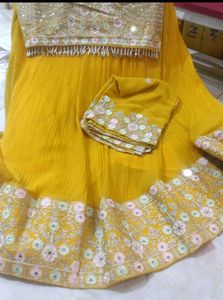 🔥heavy wedding crop top lehenga 💕
