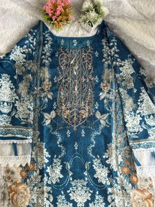 Elegant Teal Floral Kurta Set