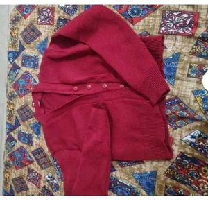 Maroon Readymade wool Saree Blouse