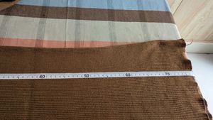 Brown Ribbed Knee Length Dress