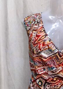Vibrant Patterned Wrap Dress