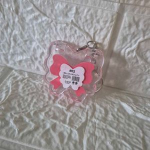 Cute Butterfly lip gloss + blush Keychain