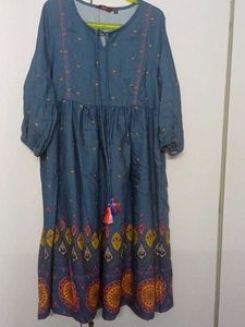 Bohemian Blue Tassel Kurta