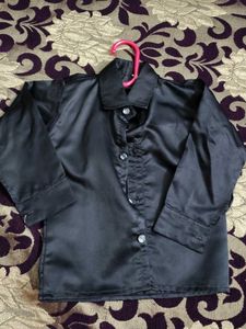Boys Navy Blue Checkered Ethnic Suit