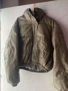 Stylish Padded Faux Leather Jacket