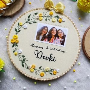 Hand Embroidered Photo Hoop