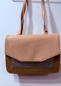 Stylish Two-Tone Crossbody HandBag