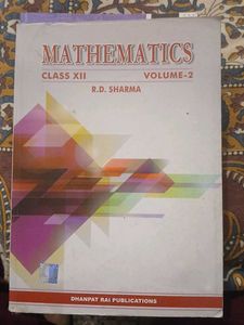 R.D. Sharma Mathematics Class XII Vol 2