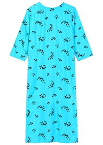 Stylish Blue Leaf Print Kurta/unsused