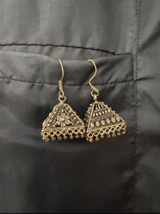 Boho Triangle Jhumka Earrings