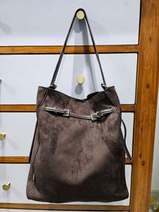 Chic Brown Suede Hobo Bag