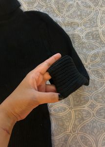 Classic Black Turtleneck Sweater