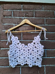 Crochet Flower Crop Top