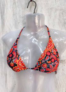 10249. Paisley Print Bikini Top