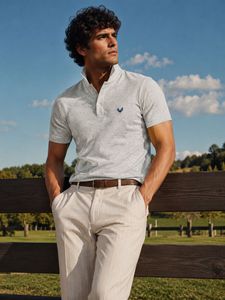 Aeropostale Men's Heather Grey Polo Shirt