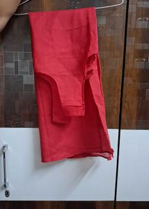 Red Chikankari Kurti Set With Sharara
