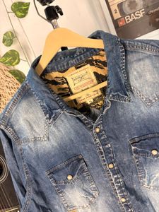 buckaroo Distressed Denim Western Shirt