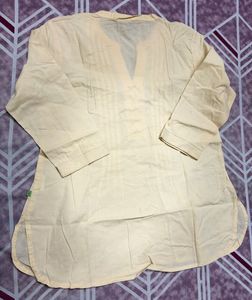 Yellow Cotton Top with Buttons