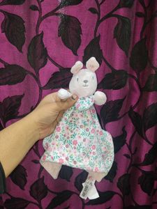 Nutmeg Pink Floral Bunny Baby Comforter