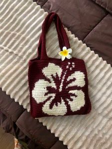 Crochet Hibiscus 🌺 Tote Bag