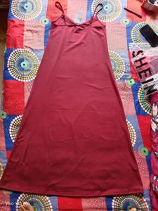 Elegant Red A-Line Spaghetti Strap Dress