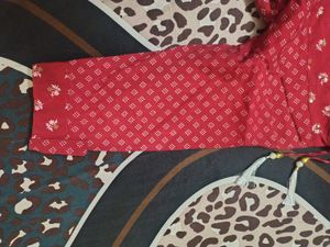 Beautiful Red Printed Anarkali kurti