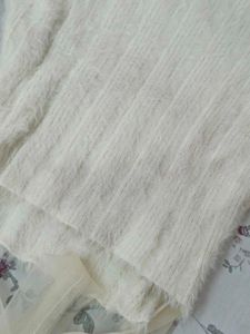 Cream Fuzzy Shoujo top