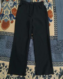 Black wide leg trouser