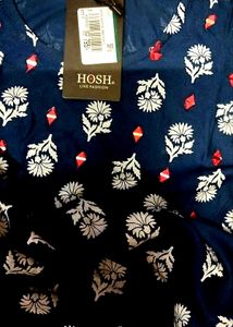 Elegant Navy Blue Printed Kurta