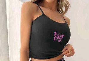 Cute Butterfly Crop Top