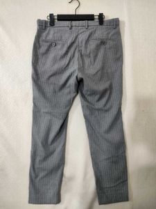 Men's Grey Pinstripe Drawstring Pants