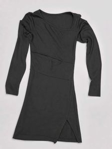 Stylish Black Long Sleeve Dress with cutouts