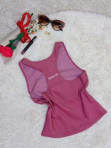 Stylish Pink Sleeveless Top