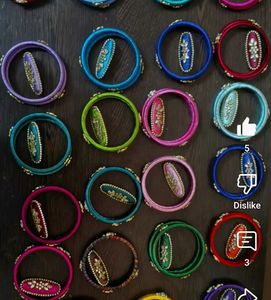 Beautiful Bangles With Saree Pin