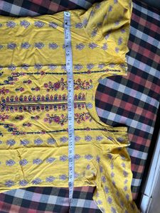 Yellow Printed Kurta Set with Pants