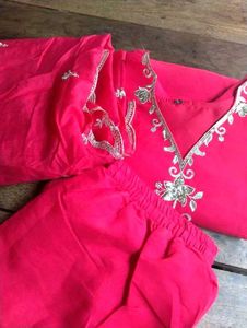 Festive Pink Kurta Set